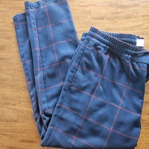 Topman Blue Plaid Dress Pants